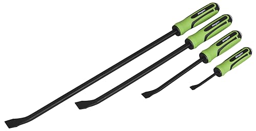 Siegen by Sealey 4pc Heavy-Duty Angled Pry Bar Set with Hammer Cap - S01138