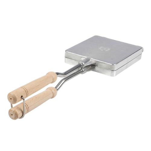 Hot Sandwich Maker Press for Stovetop or Campfire Cooking Equipment - Aluminum Flip Pan Sandwich Toaster with Handles - Panini Maker Great for Kitchen and Camping Cookware by Kings County Tools