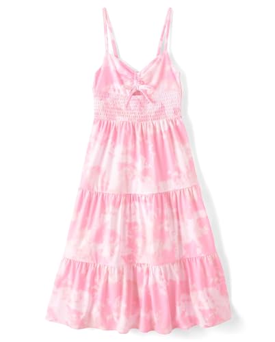 The Children's Place,Girls,Casual Sleeveless Tiered Dresses,Tiara Pink Maxi,X-Large