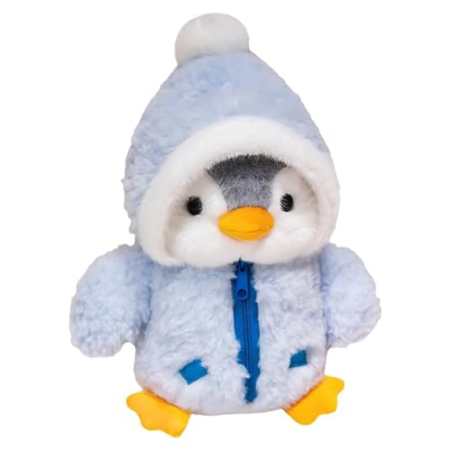 KxrTpx Penguin Teddy Blue Plush Penguin Toy 25cm Stuffed Animal with Soft PP Cotton Filling Cute Plushie for Kids Perfect Stuffed Toy for Play & Decoration Adorable Plush Doll for Toddle
