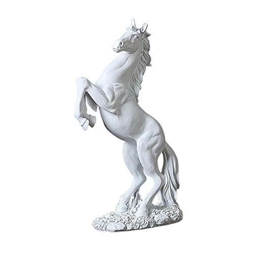 MotiveTech Caballo Decorativo Estatua Figura de Caballo Escultura Moderna de Resina Artesanal para Escritorio Y Ornamentación Adecuada para Oficina Sala Hogar
