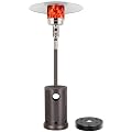 Hykolity 50,000 BTU Patio Heater with Sand Box, Table Design, Double-Layer Stainless Steel Burner, Wheels, Tip-over Protection System, Outdoor Heater for Home and Residential, Bronze