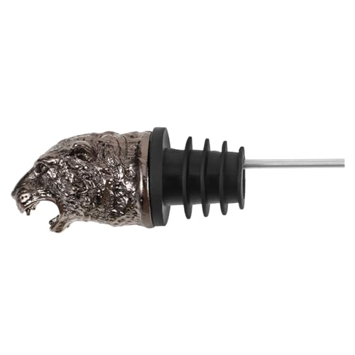 PRETYZOOM Tiger Head Wine Pourer Spout Animal Design for Liquor Bottles Lightweight Stylish Party Accessory Easy to Clean Operate for Entertaining