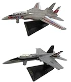 METALLO E PLASTICA PRESSOFUSO - Lotto di 2 aerei militari da combattimento GRUMMAN F-14 TOMCAT + F/A-18 HORNET - 15cm - MAVERICK TOP GUN - MOTORMAX 77003+77006