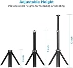 NexiGo Lightweight Mini Tripod for Camera/Phone/Webcam, Extendable Stand, for NexiGo Logitech Webcam C920 C922 C925e C922x C930e C930 C615 Brio and Other Devices with 1/4" Thread