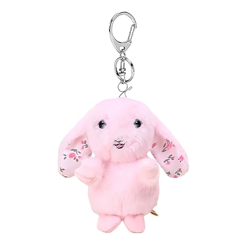 Llavero de conejito - Colgante de mochila con diseño - Colgante antirrobo para monederos, bolsos y decoración de bolsos - Accesorio práctico para el día a día, Rosa., Siehe Beschreibung