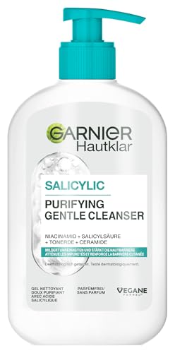 Garnier Hautklar Hydrating Deep Cleanser: Sanfte Gesichtsreinigung mit Niacinamide & Salicylsäure. Entfernt Unreinheiten, Öl & Make-up. Hydriert, mildert Poren, pH-neutral, für alle Hauttypen