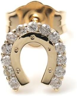 AVALANCHE 10K ダイヤモンド 馬蹄 片耳 ピアス アバランチ ピアス メンズ ホースシュー 馬蹄 ダイヤモンド 10K