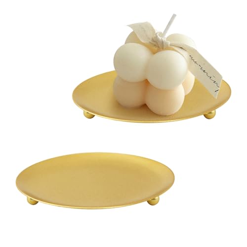 MABAHON キャンドル 受け皿 2個入り パロサント 受け皿 Φ10×H1.5cm 燭台 キャンドルホルダー 北欧 キャンドルトレイ 小物置き 金属製 部屋飾り