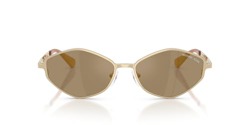 Michael Kors Womens MK1181 Gold Coast Hexagonal Sunglasses, Light Gold/Dark Grey Monochromatic, 56 mm by Michael Kors - Used condition - US$107.19