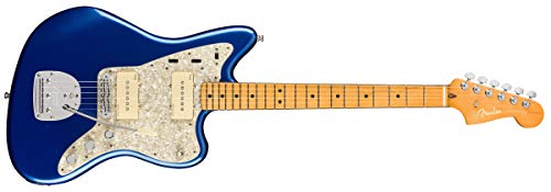 Fender American Ultra Jazzmaster MN Cobra Blue – Guitare Électrique - Les Beatles, Paul McCartney, John Lennon, RIngo Starr, George Harrison Fender American Ultra Jazzmaster MN Cobra Blue - Guitare Électrique