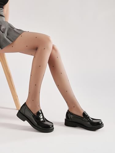 Image of Sahabowi Women Sheer Tights, High Waist Pantyhose, Vintage Control Top Stockings(Patterns Colourful), Pantyhose5