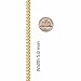 LIFETIME JEWELRY Miami Curb Square Cut Cuban Link Chain Necklaces 24k Gold Plated (5mm & 9.5mm) (16 inches, 5mm, Gold)