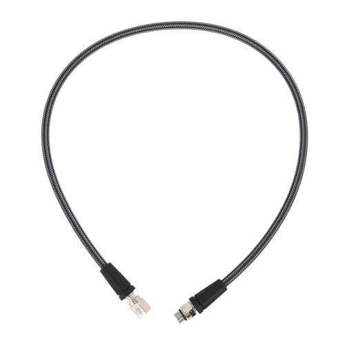 PolyGen Manguera Trenzada de Fibra de Carbono 80 cm/31,5 Pulgadas, una Manguera Flexible de Alta presión para Buceo para Sistemas reguladores BCD y Conjunto de manómetro