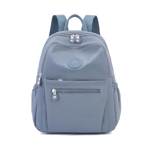 Image of Tanweibago Mini Nylon Women Backpacks,11L Small Ladies backpacks Casual Lightweight Women Shopping Travel Daypack (Light Blue)