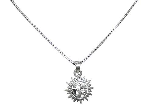 Buy Silver Om Sun Design Pendant with 
