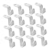 PRETYZOOM 40pcs Hanger Hook Plastic Hangers Clothes Closet Connecting Hook Hangers for Clothes Kitchen Cabinet Organizer Plastic Clothes Hanger Coat Hanger White Connector Storage