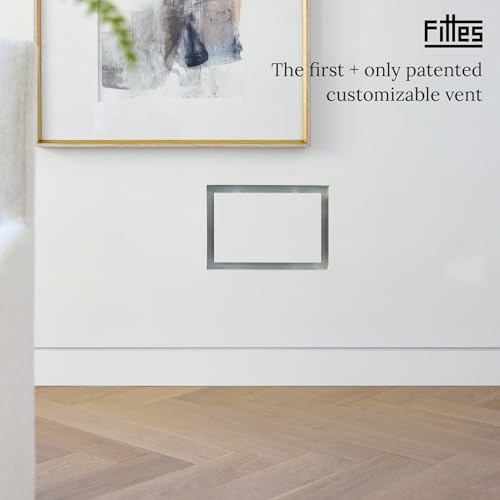 Fittes Flush Wall Vent [Lite], Minimalist ABS Plastic HVAC Air Return Register Cover, Customizable Modern Airflow Solution for Home or Ceiling, Pro Install – 6"x14" – Cotton White – 1 Pack