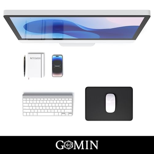 Gomin Mauspad 280 x 200 mm, Gaming Mousepad rutschfest und Wasserdicht, Ohne störendes Logo verbessert Präzision und Geschwindigkeit, Mouse Pad Klein ideal für Büro, Laptop und Gaming, Schwarz