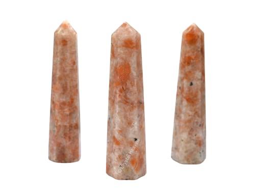 Image of Certified Sunstone Crystal Tower Obelisk Point for Chakra