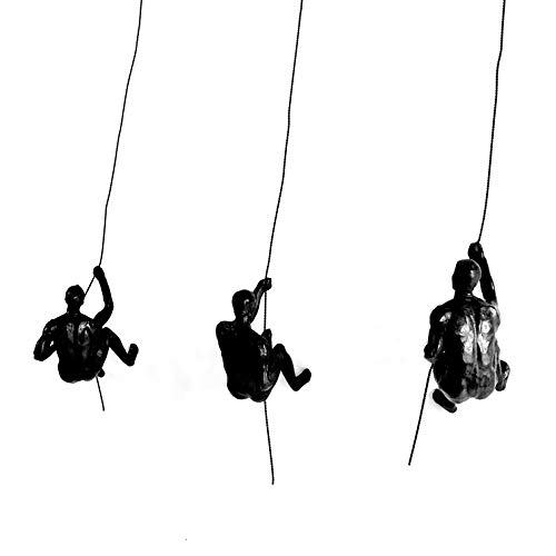 image for Haute Collage 5X Large Bronze Climbing Abseiling Hanging Ornaments Fig