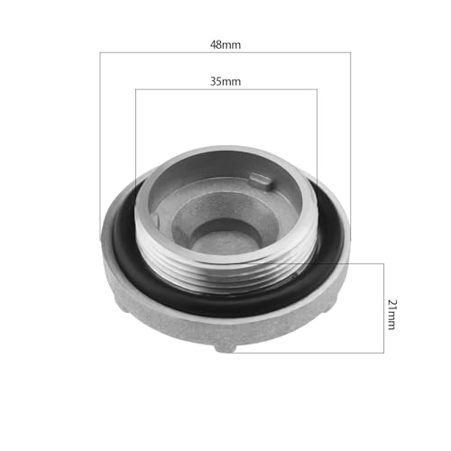 eMagTech Ölablassschraube aus Aluminium, kompatibel mit Yamaha, kompatibel mit Wolverine Motorrad-Ölstopfen, Ersatz-Kit 4HC-15351-00-00, 48 mm, 2 Stück