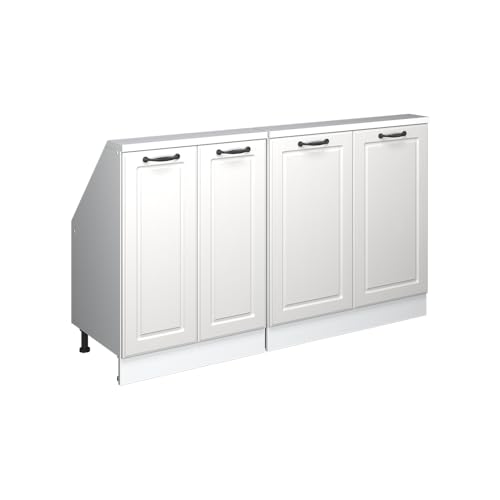 Vicco Ensembles de Meuble de Rangement sous Pente Rion, Blanc Campagne, Lot de 2, adapté au Rangement Peu encombrant sous Les toits en Pente