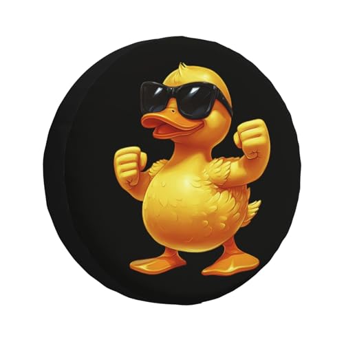 Image of Cute Duck Spare Tire Cover Universal Wheel Tire Cover Funny Cartoon Duck Tire Protectors for Travel Trailer Rv SUV Truck Camper and Many Vehicle 16 Inch