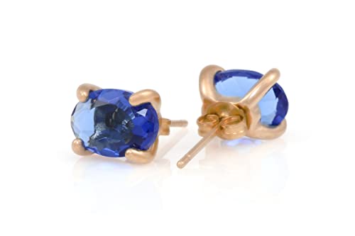 Boucles d'oreilles en saphir anti-allergie et polyvalentes - 7
