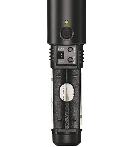 Image of Shure BLX288 /SM58 Dual-Channel Wireless Audio System J11 Band (596-620 MHz) - BLX88 Receiver, (2) BLX2 Transmitters with SM58 Dynamic Mic, Up to 14 Hr Battery, 300 ft Range