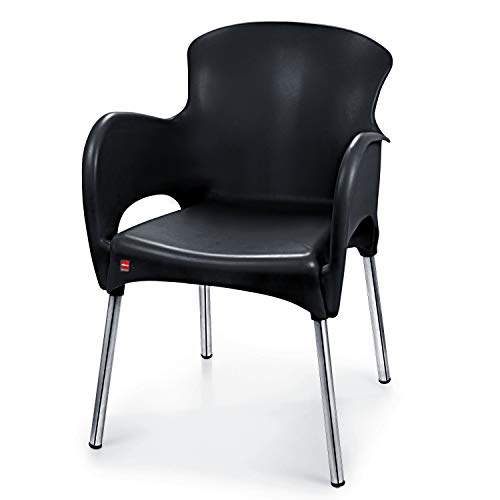 Image of Cello Xylo Chair (Black, Set of 4) | Strong and Durable | Easy to Clean | Chair for Living Room, Bed Room, Kitchen, Office Room, Outdoor | 3 Years Warranty
