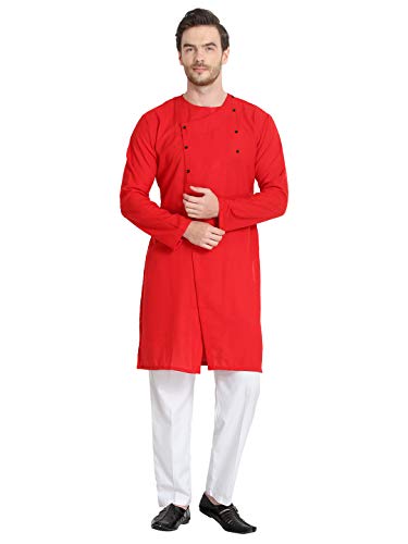 Image of Leriya Fashion Men's Slub Cotton pathan Suit Kurta