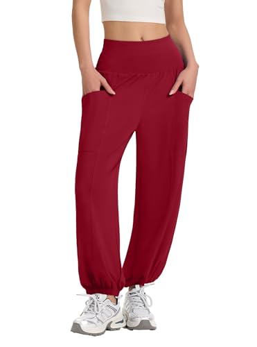 Women's Harem Pants, High Waist Boho Palazzo Trousers with Front Pockets Summer Hippie Pants 20252