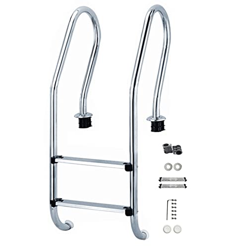Escalera para piscina de acero inoxidable 2 peldaños miniatura 1