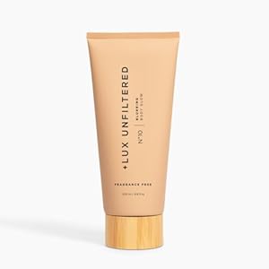 + Lux Unfiltered N°10 Blurring Body Glow in Fragrance Free, Vegan Instant Body Shimmer that Blurs Imperfection, Hydrating Lotion Loaded with Antioxidants, Rich in Shea Butter, Squalane & Vitamin C