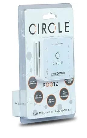 Circle Rootz 6.1 All in One Card Reader 3-Port USB Hub (White OR Black)-image-29