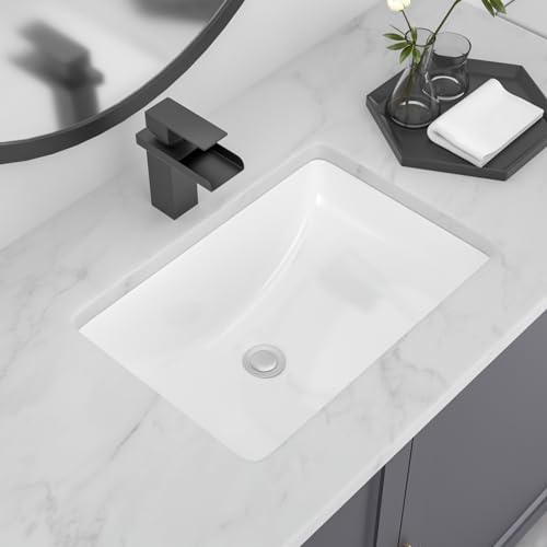 Évier rectangulaire en céramique blanche de 45,7 x 30,5 cm - 2