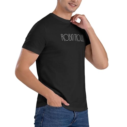 Robin Rock in Trower Men's Pure Cotton Round Neck T-Shirt, Simple and Versatile Summer Essential4