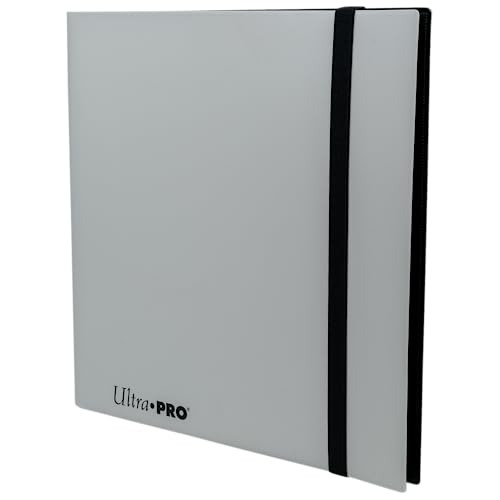 Image of Ultra Pro - Eclipse 12-Pocket Arctic White PRO-Binder for 480 Cards Standard Size Cards, Protects Collectible Cards, Gaming Cards and Sports Cards In Ultra PRO Deck Protector Sleeves