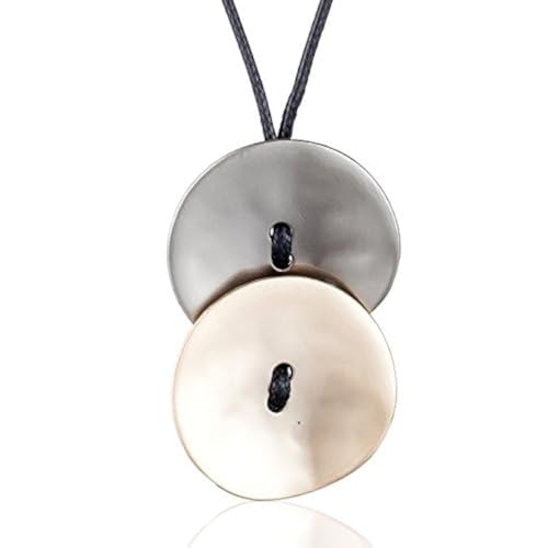 COOSTUFF ANNA Chunky Chain long necklace with Silver pendant necklaces for women fashion jewelry (JY-0ZCY-LT0Y)