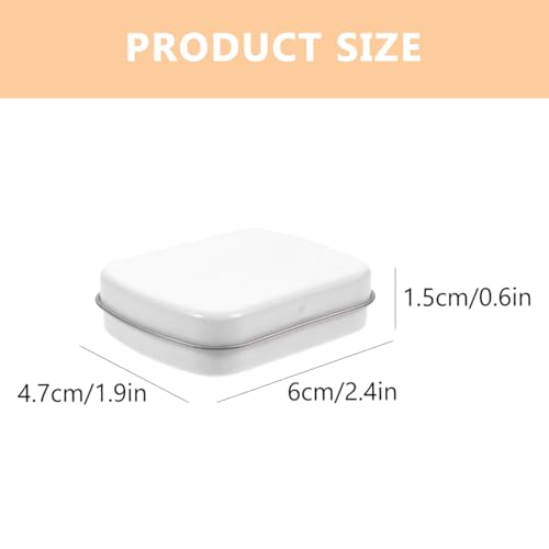 Image of LALAFINA 10Pcs Metal Rectangular Hinged Tins Mini Portable Box with Hinged Lid, Empty Storage Tins Candy Treat Boxes for Diy Use, Home Organizer