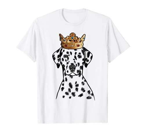 Dalmatian dog wearing a crown T-Shirt, Black