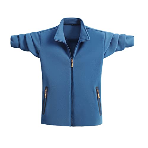 Veste d'hiver en polaire douce pour homme protectrice bleue