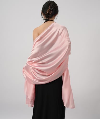 Women's Scarf Soft Silk Satin Shawls and Wraps for Evening Dresses Wedding Long Large Scarves Beach Sun Protection 7