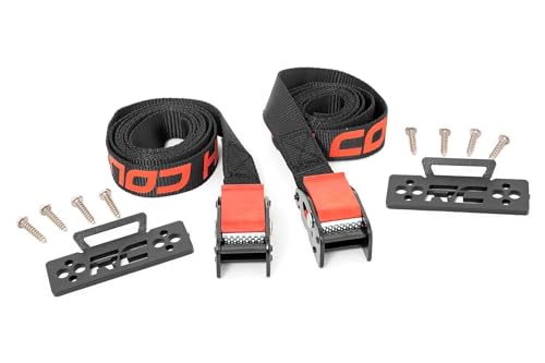 Rough Country Universal Cooler Tie-Down Kit - 117710, 1in wide Cam Straps, Black - image 4
