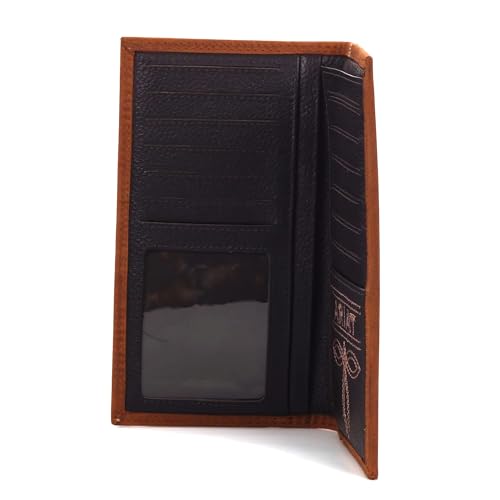 Ariat Rodeo Wallet Emboss Shield & Script Medium Brown, Leather One Size3