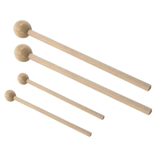 Par de baquetas de cabeza redonda para práctica e instrumentos de percusión, mazas ligeras para bombos para conciertos, bares y uso diario miniatura 1
