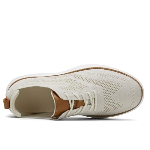 Image of Mens Casual Dress Oxfords Shoes Fashion Mesh Work Business Walking Sneakers Comfortable Lightweight Soft Sole