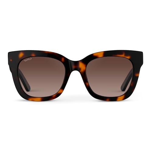 WearMe Pro Women's Polarized Large Square Sunglasses: Subtle Cat Eye Corners, Thick Frame & Modern Aesthetics2
