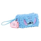 CERDÁ Life'S Little Moments - Neceser de Viaje Stitch para Aseo Personal – Textura de Borreguillo Suave, Compacto y con Licencia Oficial Disney Lilo & Stitch – Ideal para Viajes y Uso Diario